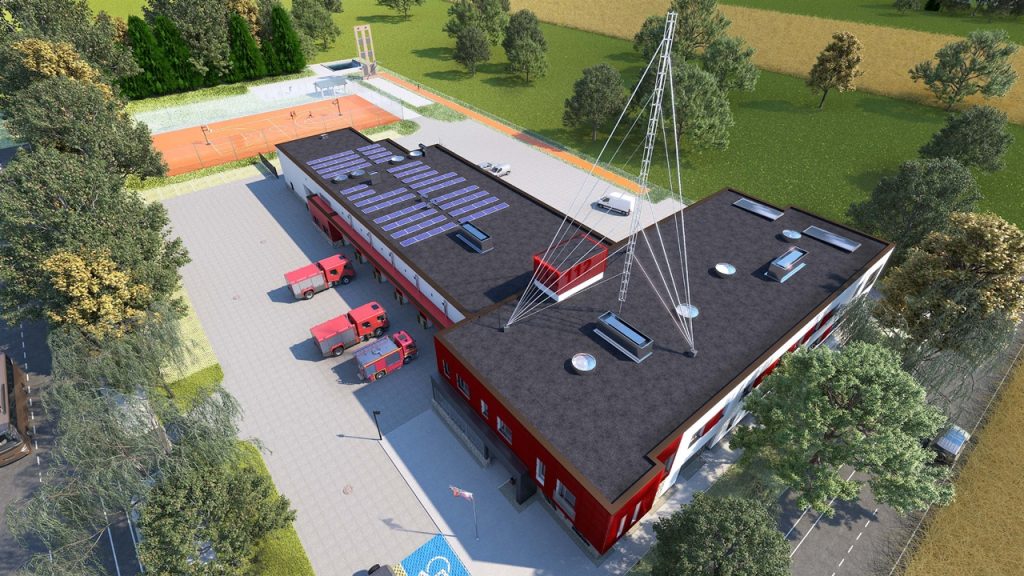 Budowa Komendy Powiatowej PSP w Brzozowie